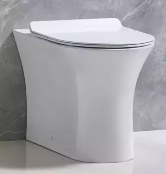 Приставной унитаз безободковый «Belbagno» Ancona белый с сиденьем дюропласт с микролифтом белое