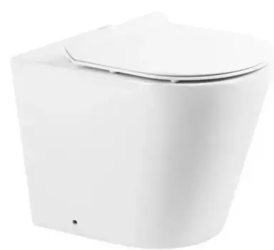 Приставной унитаз безободковый «Belbagno» Flay-R BB1003CBR белый (BB2111SC) с сиденьем дюропласт с микролифтом