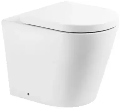 Приставной унитаз безободковый «Belbagno» Flay-R BB1003CBR белый (BB865SC) с сиденьем дюропласт с микролифтом