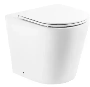 Приставной унитаз безободковый «Belbagno» Flay-R BB1003CBR белый (BB870SC) с сиденьем дюропласт с микролифтом