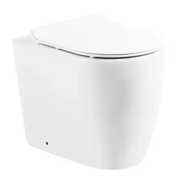 Приставной унитаз безободковый «Belbagno» Marino BB105CBR белый (BB2111SC) с сиденьем дюропласт с микролифтом