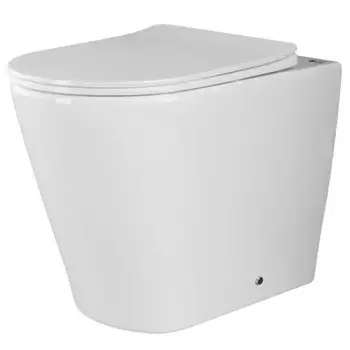 Приставной унитаз безободковый «Ceramica Nova» Highlight Rimless CN1812 белый с сиденьем дюропласт с микролифтом белое