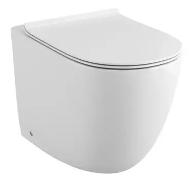 Приставной унитаз безободковый «Grossman» GR-PR4411S белый с сиденьем ультратонкое дюропласт с микролифтом белое