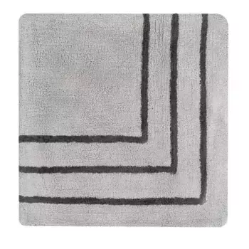 Противоскользящий коврик в ванну «Fora» Twister FOR-TWR60-60BL 60/60 хлопок серый/чёрный