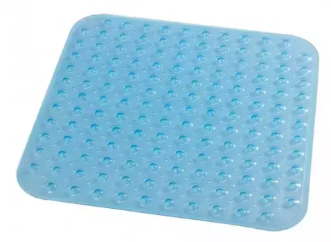 Противоскользящий коврик в ванну «Ridder» Loup 609203 55/54 ПВХ голубой