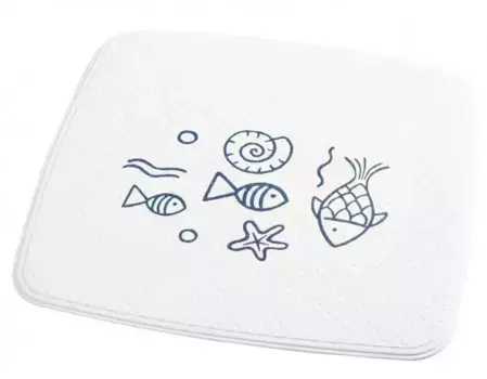 Противоскользящий коврик в ванну «Ridder» Neptun 64213 54/54 каучук голубой