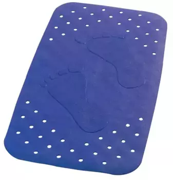 Противоскользящий коврик в ванну «Ridder» Plattfuss 67063 72/38 каучук синий