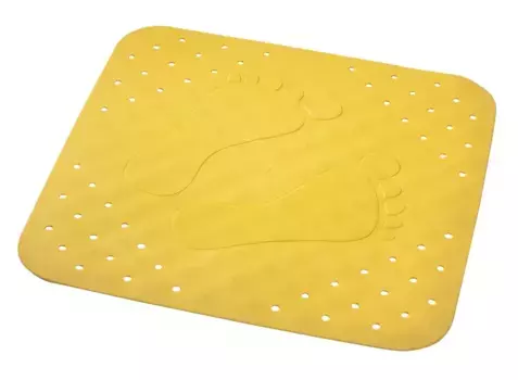 Противоскользящий коврик в ванну «Ridder» Plattfuss 67284 54/54 каучук жёлтый