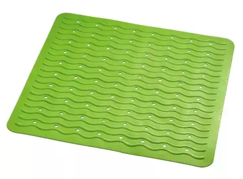 Противоскользящий коврик в ванну «Ridder» Playa 68405 54/54 каучук зелёный