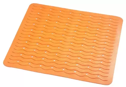 Противоскользящий коврик в ванну «Ridder» Playa 68414 54/54 каучук оранжевый