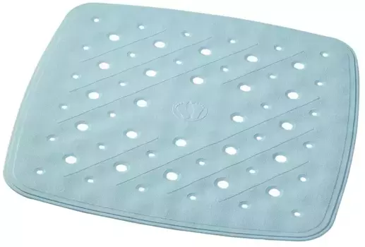 Противоскользящий коврик в ванну «Ridder» Promo 167903 51/51 каучук голубой