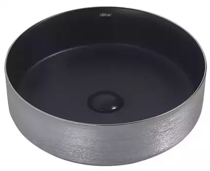 Раковина «Abber» Bequem 40/40 черный матовый/серебро