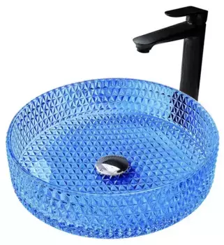 Раковина «Abber» Glas 40/40 AK2301DB стеклянная синяя