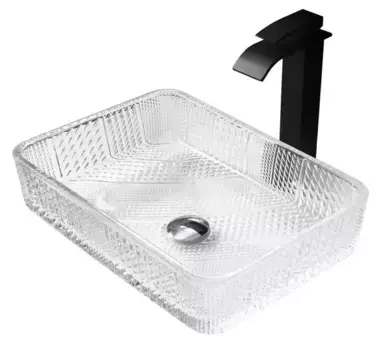 Раковина «Abber» Glas 46/33 AK2312 стеклянная прозрачная