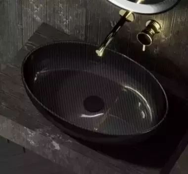 Раковина «Abber» Karbon 60/40 чёрная