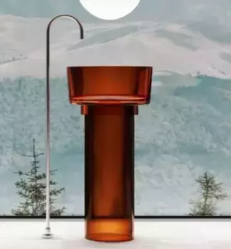 Раковина «Abber» Kristall 45/45 полиэфирная смола Opal