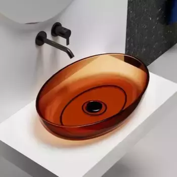 Раковина «Abber» Kristall 60/40 полиэфирная смола Opal