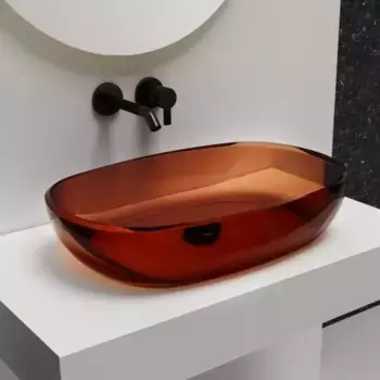 Раковина «Abber» Kristall 60/40 полиэфирная смола Opal