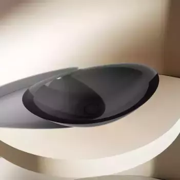 Раковина «Abber» Kristall AT2808Onyx полиэфирная смола черная