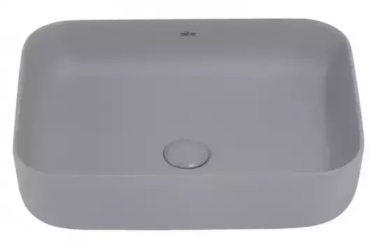Раковина «Abber» Rechteck 50/39 фарфоровая серая матовая