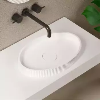 Раковина «Abber» Stein 50/32 искусственный камень белая