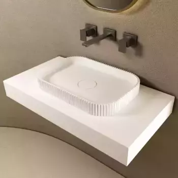 Раковина «Abber» Stein 50/35 искусственный камень белая