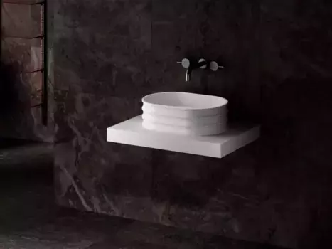 Раковина «Abber» Stein 56 AS2650 искусственный камень белая матовая