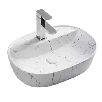 Раковина «Azario» 50/38 AZ-2202-M851 фаянсовая светлый мрамор