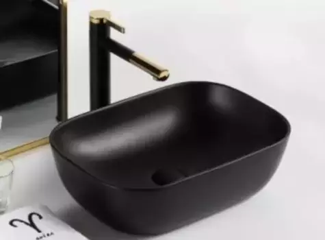 Раковина «Belbagno» 50/40 BB1302-H301 фаянсовая черная матовая