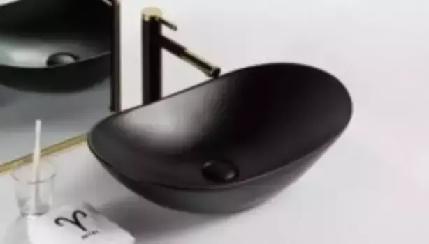 Раковина «Belbagno» BB1404 60/36 BB1404-H301 фаянсовая чёрная матовая