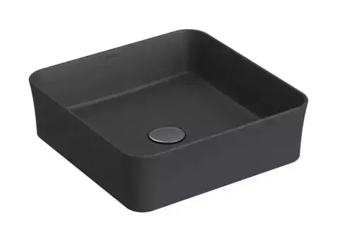 Раковина «Berges Wasserhaus» Ego SL 39/39 фарфоровая матовый антрацит
