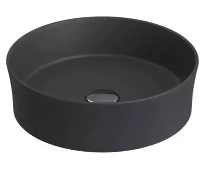 Раковина «Berges Wasserhaus» Ego SL D38 фарфоровая матовый антрацит