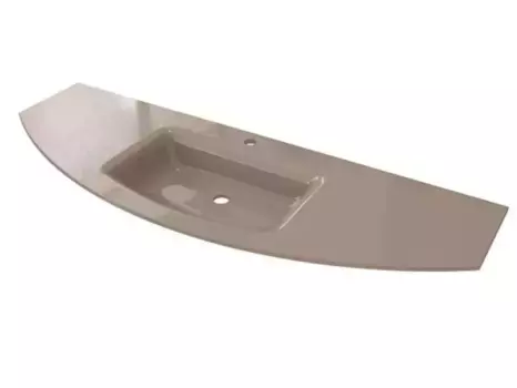 Раковина «Caprigo» Легато 140 стеклянная капучино