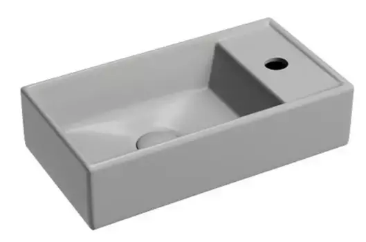 Раковина «Ceramica Nova» Element 41/22 CN6051LMH фарфоровая антрацит матовый левая