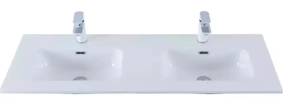 Раковина двойная «Allen Brau» Glority 121/46 1.35011.20 фарфоровая белая