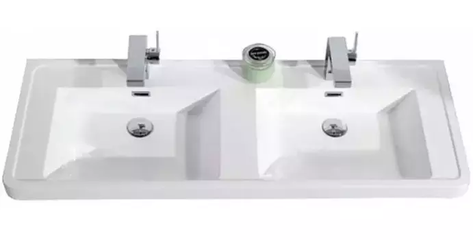 Раковина двойная «Belbagno» Ancona 120/48 EA-1200-2-LVB искусственный камень белая