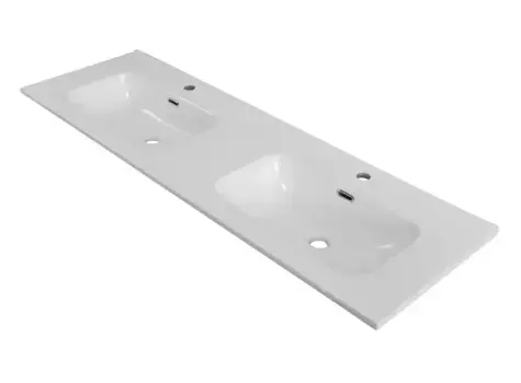 Раковина двойная «Belbagno» BB1400-2-ETL 141/46 белая