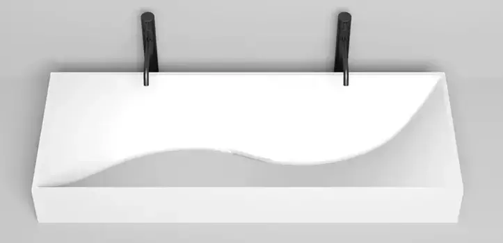 Раковина двойная «Salini» Sonata 120/45 1401201M искусственный камень белая матовая