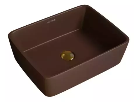 Раковина «Grossman» GR-3016BRM 48/37 фаянсовая коричневая матовая