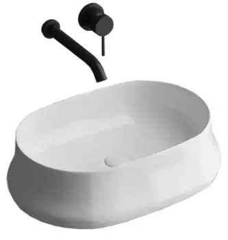 Раковина «Grossman» GR-3034 57/43 фаянсовая белая