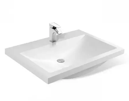 Раковина «Эстет» Монако 70/48 литьевой мрамор белая