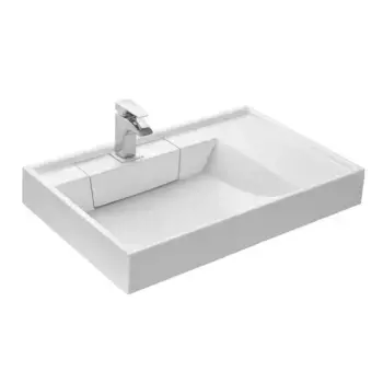 Раковина над стиральной машиной «Aquaton» Рейн 80 литьевой мрамор белая