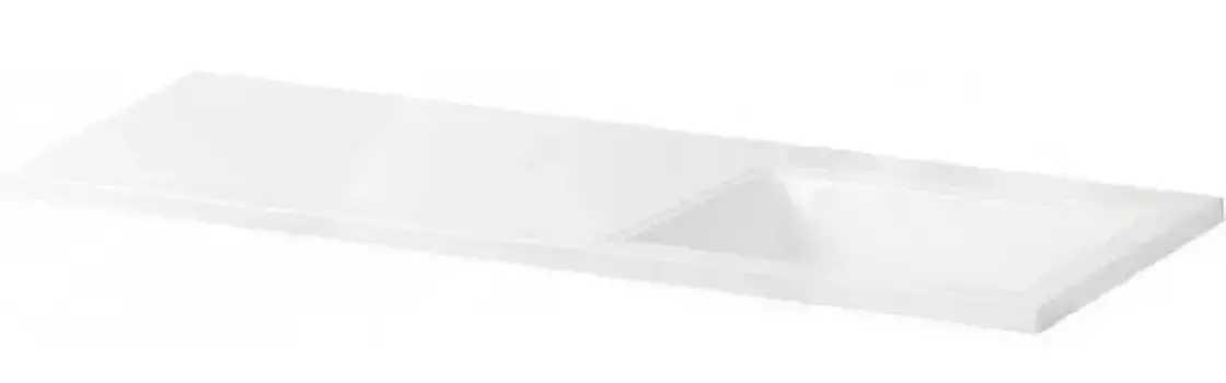 Раковина над стиральной машиной «Belbagno» 120/48 BB1200/480-LV-MR-R литьевой мрамор белая правая