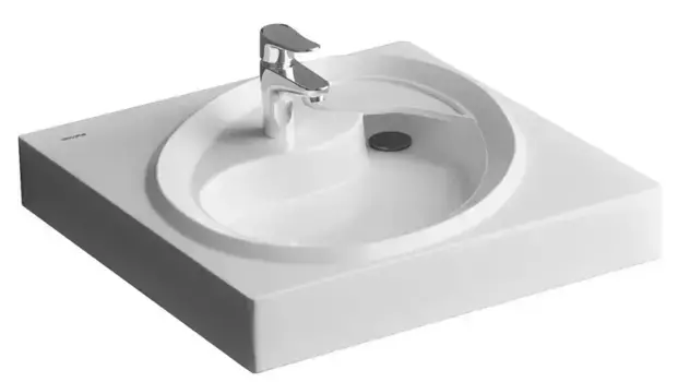 Раковина над стиральной машиной «Grossman» Alvaro 60/60 литьевой мрамор белая