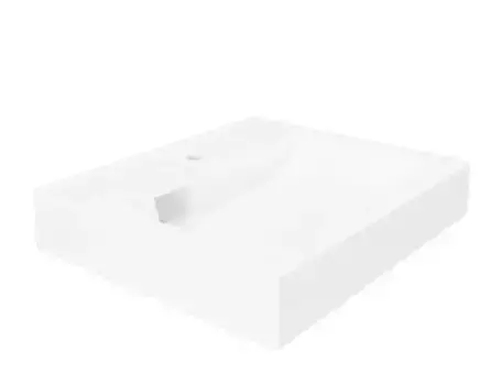 Раковина над стиральной машиной «Paola» Siena 60 литьевой мрамор белая