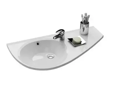 Раковина «Ravak» Avocado 85 литьевой мрамор белая правая