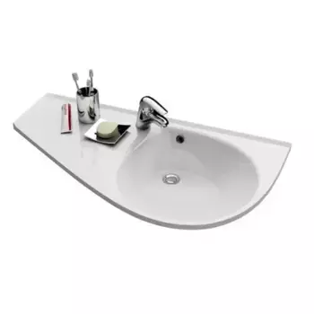 Раковина «Ravak» Avocado Comfort 95 литьевой мрамор белая левая