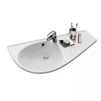 Раковина «Ravak» Avocado Comfort 95 литьевой мрамор белая правая