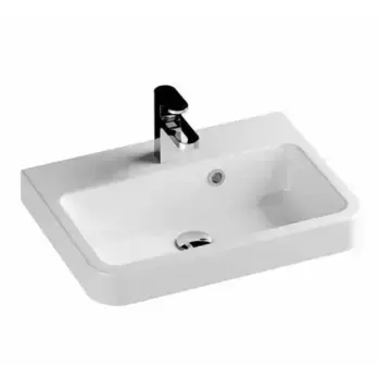 Раковина «Ravak» BeHappy II 55 литьевой мрамор белая