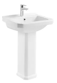 Раковина с пьедесталом «Creo Ceramique» Toulon 60/48 TL3000+TL3010 фарфоровая белая